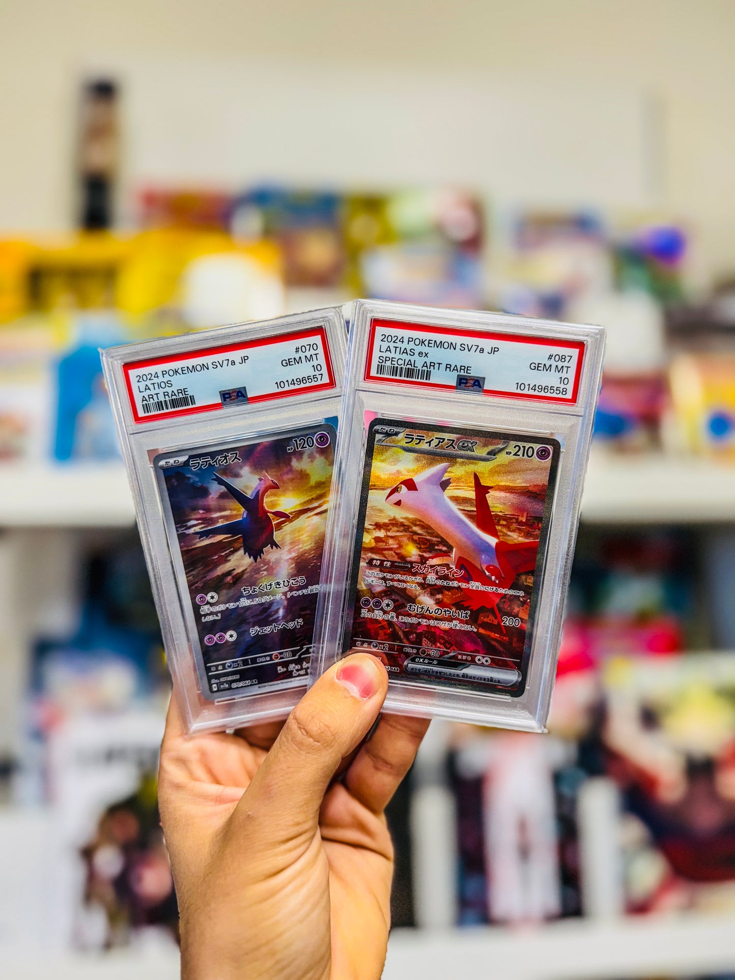Pokémon Latios 070 e Latias EX 087 Jap PSA 10 SEQUENZIALE